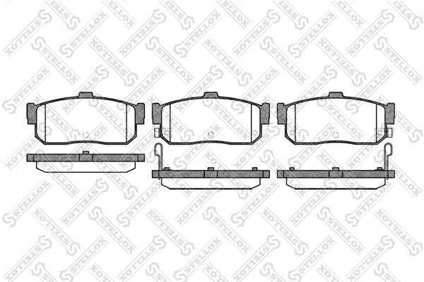 Kit de plaquettes de frein, frein à disque STELLOX 377 012-SX