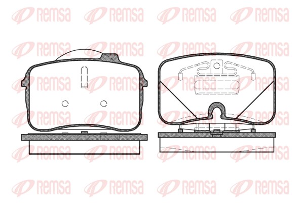 Kit de plaquettes de frein, frein à disque REMSA 0328.00