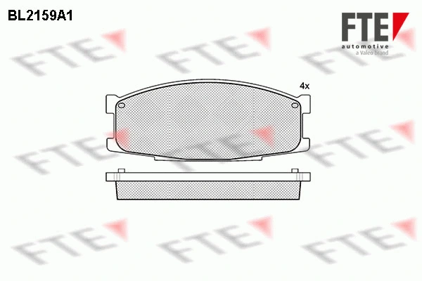 Kit de plaquettes de frein, frein à disque FTE 9500067