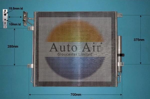 Condenseur, climatisation AUTO AIR GLOUCESTER 16-1108