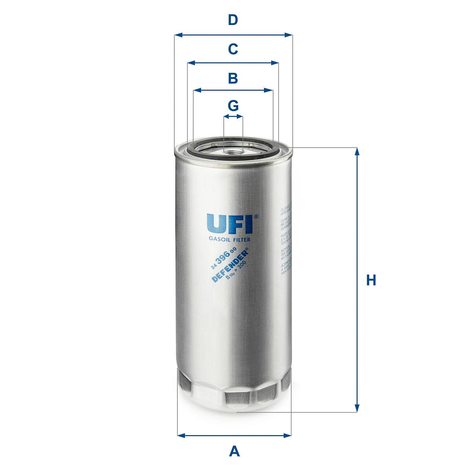 Filtre à carburant UFI 24.396.00