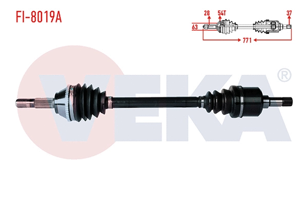 Arbre de transmission VEKA FI-8019A