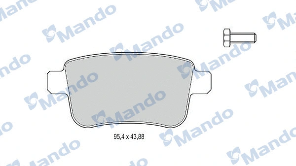 Kit de plaquettes de frein, frein à disque MANDO MBF015241