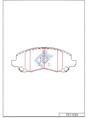 Kit de plaquettes de frein, frein à disque FBK FD11029