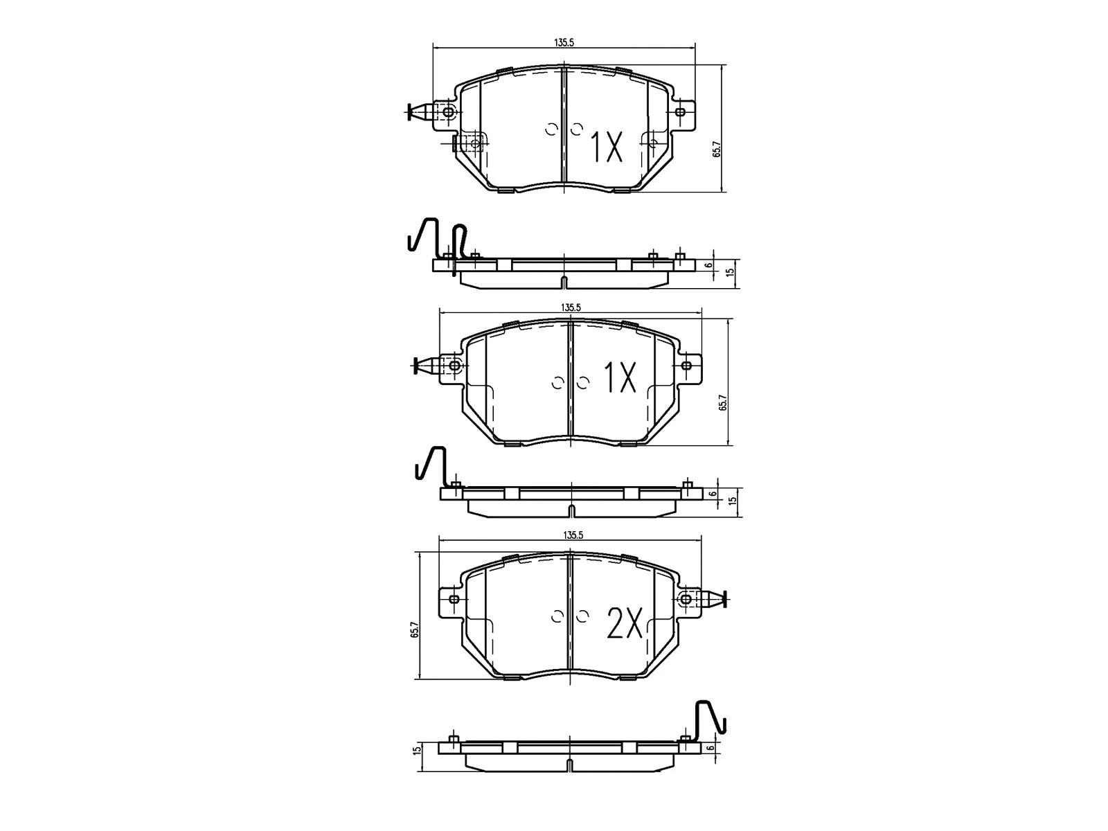Kit de plaquettes de frein, frein à disque A.Z. Meisterteile AZMT-44-022-1220