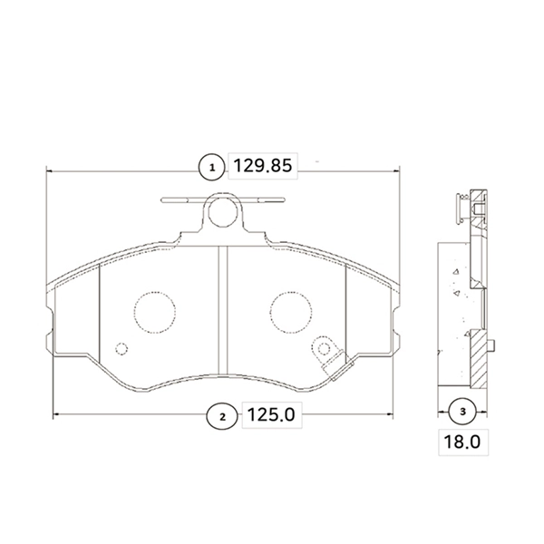 Kit de plaquettes de frein, frein à disque CTR GK0473