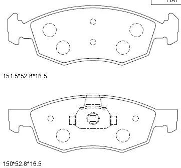 Kit de plaquettes de frein, frein à disque ASIMCO KD7556