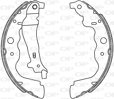 Jeu de mâchoires de frein OPEN PARTS BSA2229.00