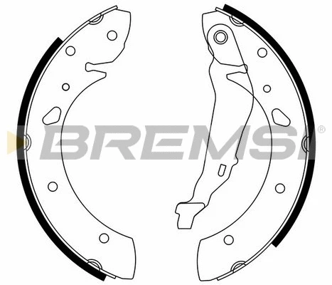 Jeu de mâchoires de frein BREMSI GF0711