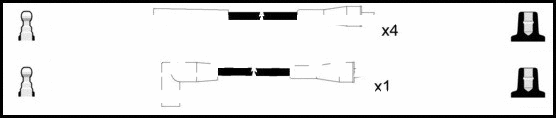 Kit de câbles d'allumage LEMARK HOES158