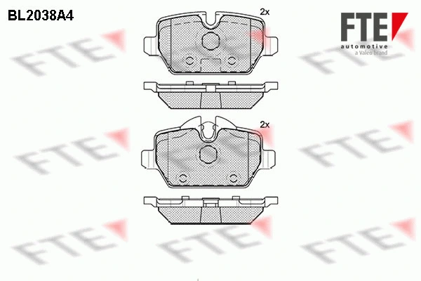 Kit de plaquettes de frein, frein à disque FTE 9010623