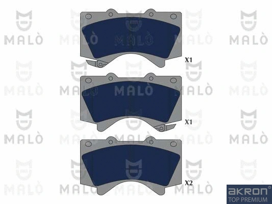 Kit de plaquettes de frein, frein à disque AKRON-MALÒ 1051320