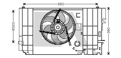 Ventilateur, refroidissement du moteur EACLIMA 33V10028