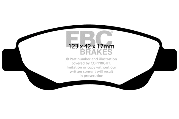 Kit de plaquettes de frein, frein à disque EBC Brakes DP21597