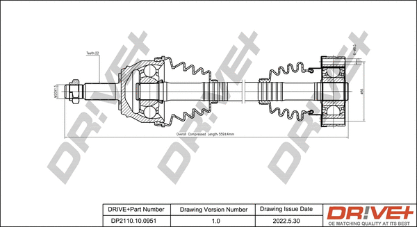 Arbre de transmission Dr!ve+ DP2110.10.0951
