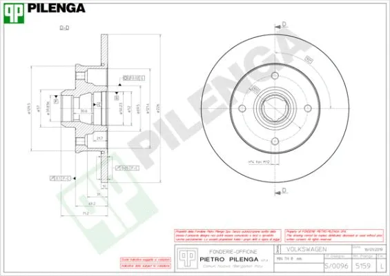 Disque de frein PILENGA 5159