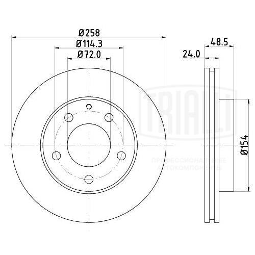Disque de frein TRIALLI DF 250108