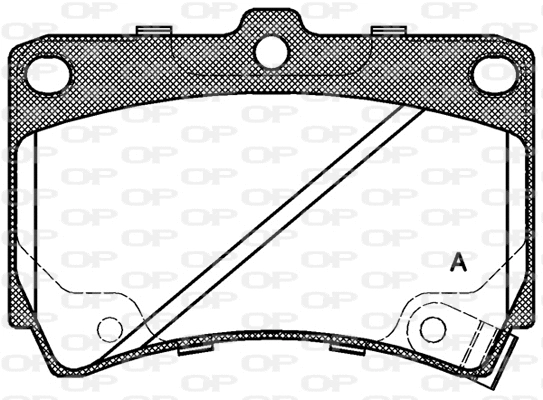 Kit de plaquettes de frein, frein à disque OPEN PARTS BPA0212.42