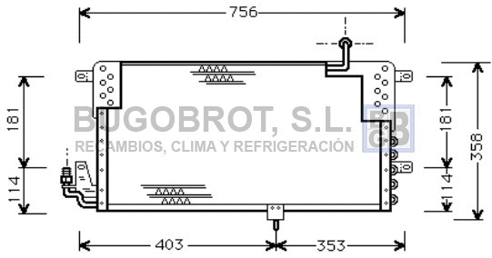 Condenseur, climatisation BUGOBROT 62-VW5139