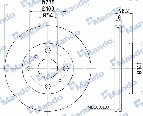 Disque de frein MANDO MBC030130
