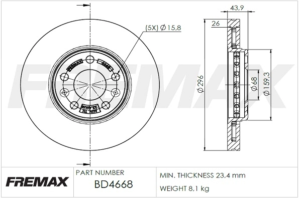 Disque de frein FREMAX BD-4668