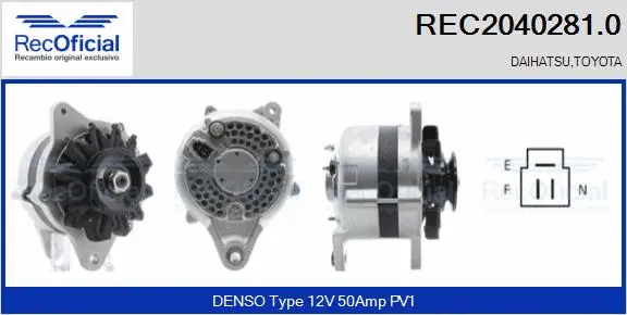 Alternateur RECOFICIAL REC2040281.0