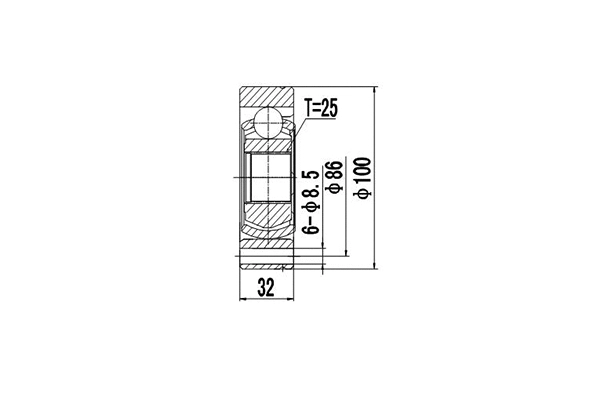 Jeu de joints, arbre de transmission DYNAMATRIX DCV602006