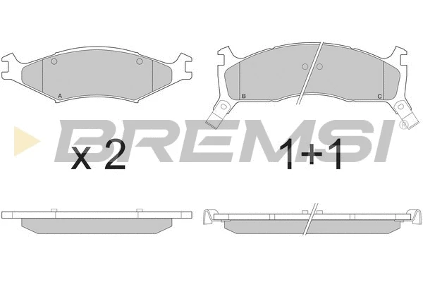 Kit de plaquettes de frein, frein à disque BREMSI BP2772
