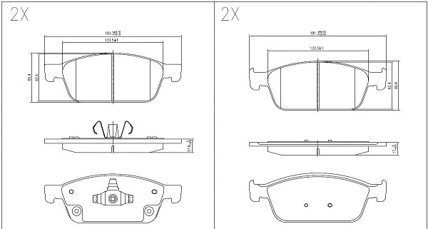 Kit de plaquettes de frein, frein à disque KLAXCAR FRANCE 24650z
