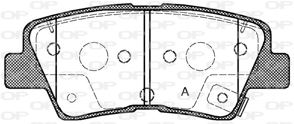 Kit de plaquettes de frein, frein à disque OPEN PARTS BPA1362.52