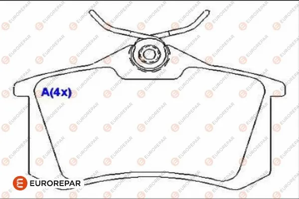 Kit de plaquettes de frein, frein à disque EUROREPAR 1686755080