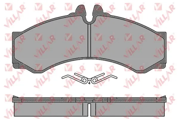 Kit de plaquettes de frein, frein à disque VILLAR 626.1517