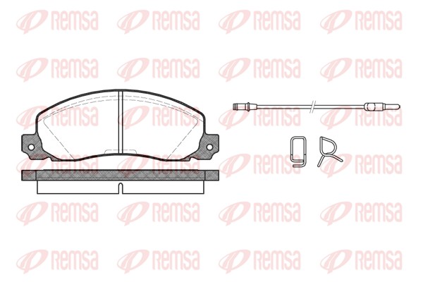 Kit de plaquettes de frein, frein à disque REMSA 0202.02