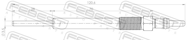 Bougie de préchauffage FEBEST 25642-010