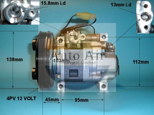 Compresseur, climatisation AUTO AIR GLOUCESTER 14-1039