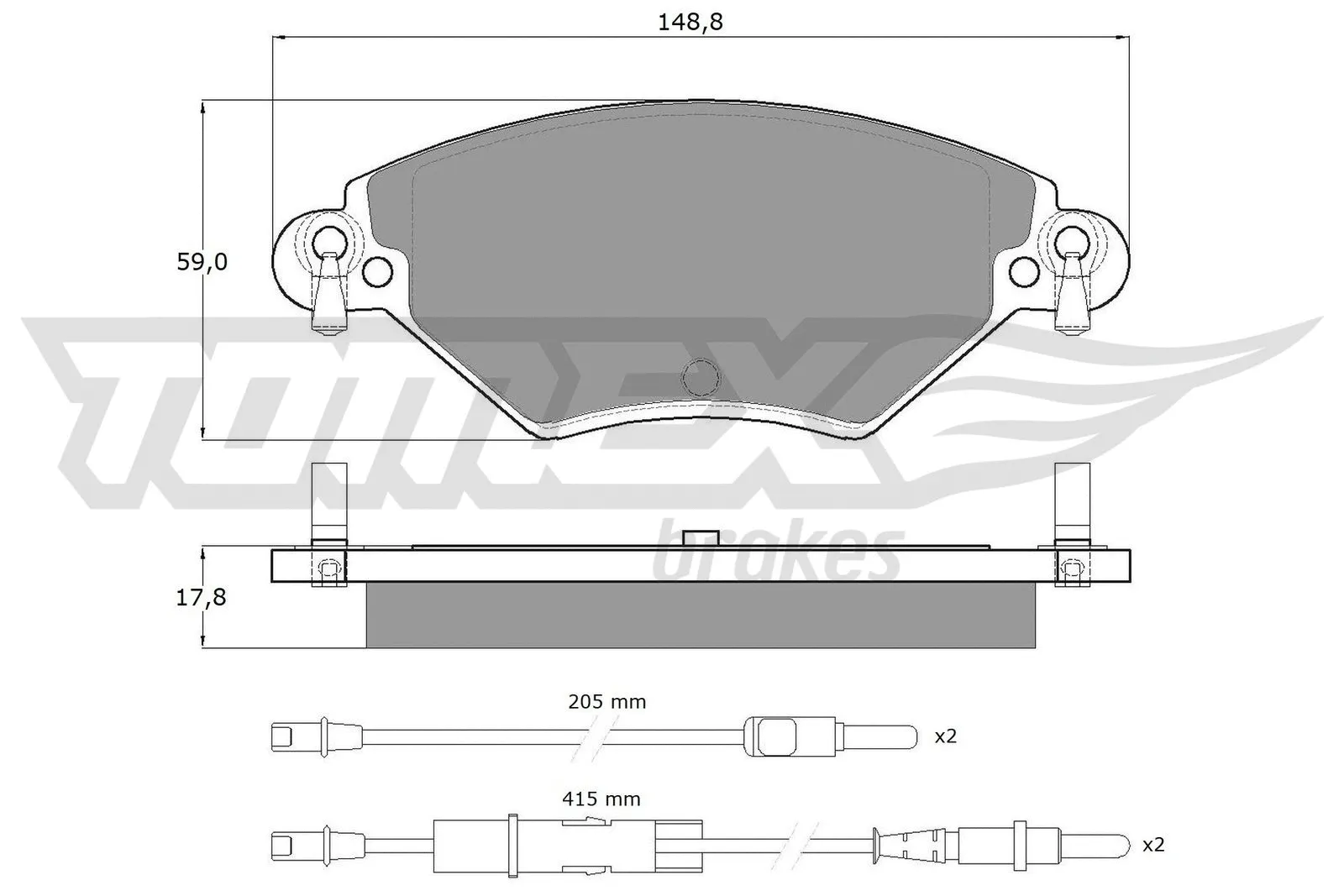 Kit de plaquettes de frein, frein à disque TOMEX Brakes TX 13-31