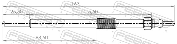Bougie de préchauffage FEBEST 24642-002