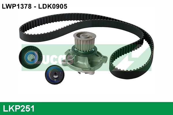 Pompe à eau + kit de courroie crantée LUCAS LKP251
