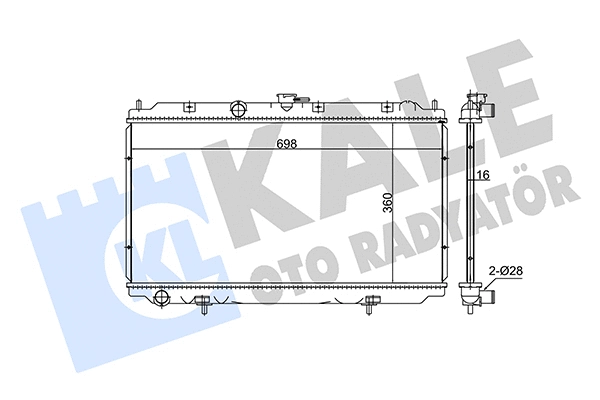 Radiateur, refroidissement du moteur KALE OTO RADYATÖR 348640