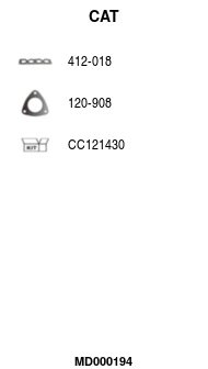 Catalyseur en coude FA1 MD000194
