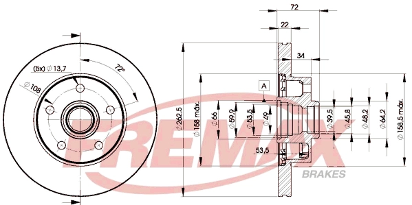 Disque de frein FREMAX BD-9156