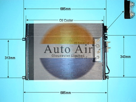 Condenseur, climatisation AUTO AIR GLOUCESTER 16-1353