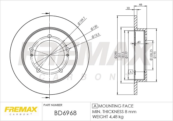 Disque de frein FREMAX BD-6968