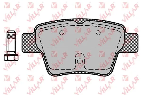Kit de plaquettes de frein, frein à disque VILLAR 626.1278