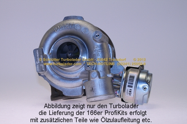 Turbocompresseur, suralimentation SCHLÜTTER TURBOLADER 166-03050