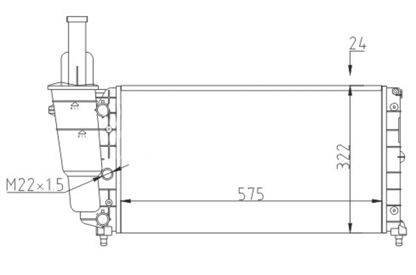 Radiateur, refroidissement du moteur HART 603 568