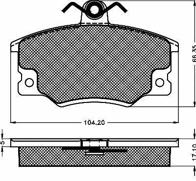 Kit de plaquettes de frein, frein à disque BSF 10235