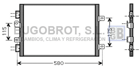 Condenseur, climatisation BUGOBROT 62-RT5341