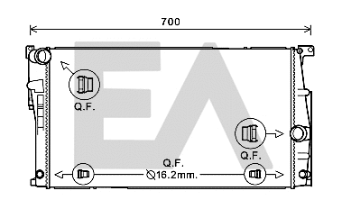 Radiateur, refroidissement du moteur EACLIMA 31R07109