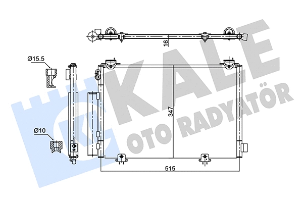 Condenseur, climatisation KALE OTO RADYATÖR 353055
